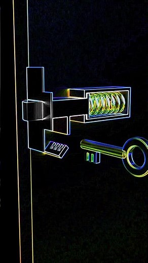 How an Old Door Lock Works 🔑 | Door Lock Mechanism in 3D