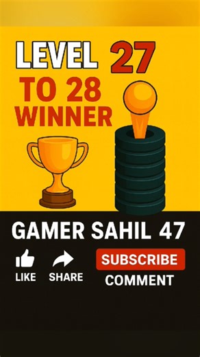 Stack Ball Level 27 to 28 WINNER 🔥 | Impossible Level Clear 😱 #ballgame #games #gaming