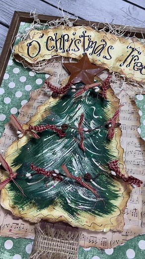 1K views · 48 reactions | O’Christmas Tree   Finished Craft project from my craft event! Watch the replay here - https://fb.watch/lH8dy8xfAk/ | Country Charm by Tracy | Facebook