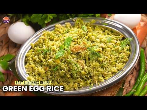 Don't Waste Leftover Rice, Try This Green Egg Recipe | 10-Minute Lunch Box Recipe