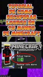 cómo recuperar logros🗿 #minecraft 😎