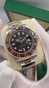 Still unworn and in factory Rolex stickers - the star of today's 'Virtual Viewing' is the Rolex GMT-Master II 'Root Beer' https://www.globalwatchshop.co.uk/preowned-rolex-gmt-master-ii-steel-everose-gold-126711chnr/ | Global Watch Shop | Facebook