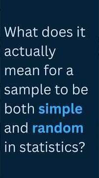 What is Simple Random Sampling? Explained Simply! #probability #shorts #education #maths