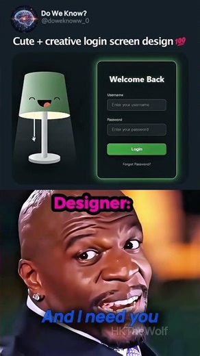 Pretty clever login screen design 💯