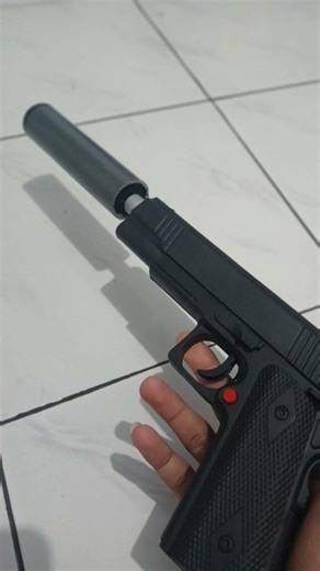 pasang peredam di unit dcobra P377 jadi makin cakep #airsoftgun #toys