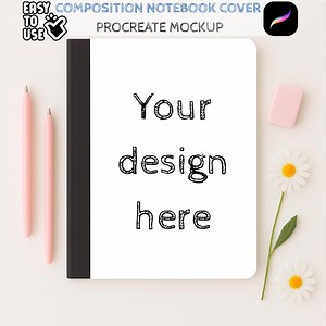 Procreate Notebook Cover Mockup: Digital Composition Book Template (instant Download .procreate File - Etsy