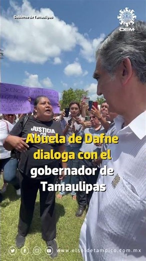 🟣Justice!⚖️This is what the governor of #Tamaulipas told #Dafne's grandmother in #Mante.👵🏻