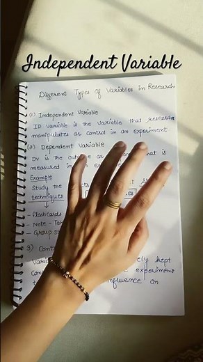 Independent Variable | Types of variables in Research