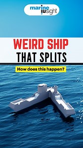 7.2K views · 174 reactions | There is a ship that is designed to split Into two parts!! Weird isn't it! Why it is designed like this and what is the purpose of this ship? Check this video... #splitship #ship #merchantnavy #MarineInsight #shipping #weirdship #shipdesign #sea #maritime #mariner | Marine Insight | Facebook