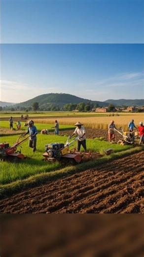 Modern Farming Techniques in Village | Farmers Using Power Tillers | Rural Agriculture Life