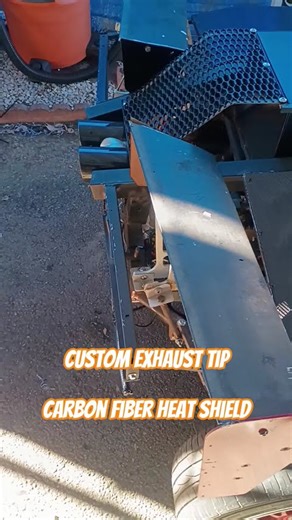 Added custom dual exhaust tip with carbon fiber heat shield, getting the little details together😉