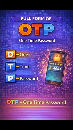 OTP Full Form | OTP kya hai | One Time Password Explained