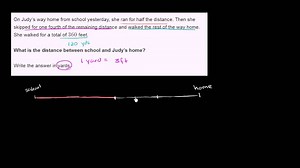 Measurement word problem: distance home