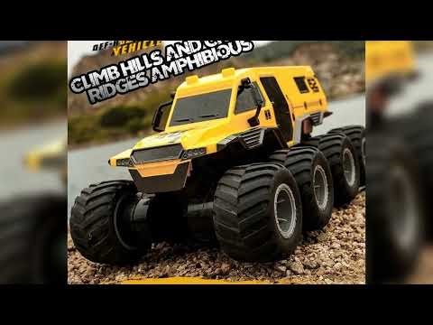 A must-have product! 8x8 RC Car 8WD Off-road Amphibious Stunt Vehicle 8-wheel Speed Racing Truck W