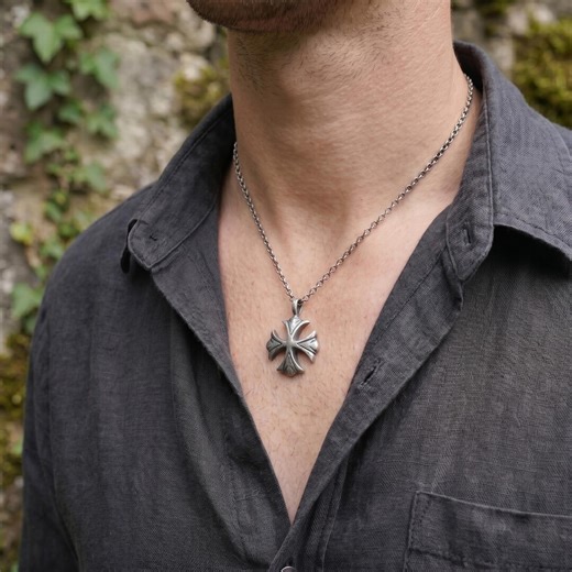 Sterling Silver Celtic Cross Pendant, Christian Cross Necklace, Amulet Jewelry - Etsy