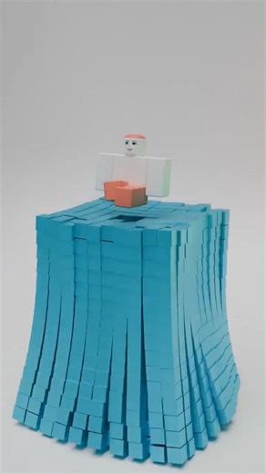 COCO SHE FELL Roblox Blender Wooden Cubes Simulation | #blendergameengine #roblox #animation