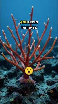 A red gorgonian coral turns solid without a single muscle #Shorts