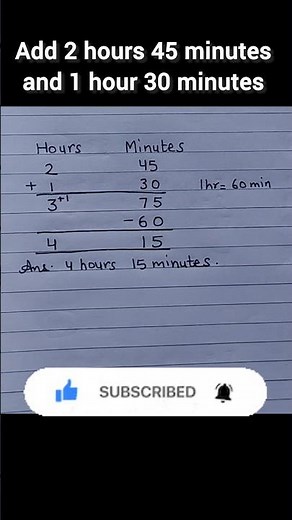 How to Add Hours and Minutes | Addition in Time