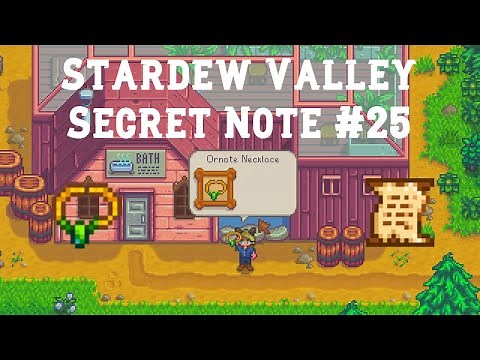 Secret Note #25 | Stardew Valley 1.4 | Giving the necklace to Caroline