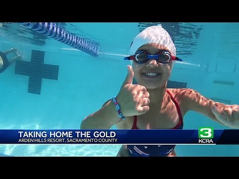 11-year-old Sacramento swimmer takes home gold in World Dwarf Games