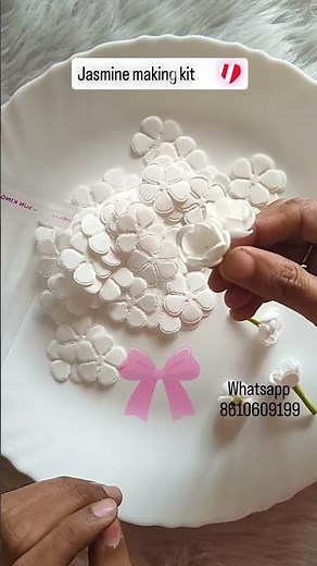 FOAMERIAN JASMINE FLOWER MAKING KIT. #diy #craftideas #handmade #art #handmadecraft #flowercraft