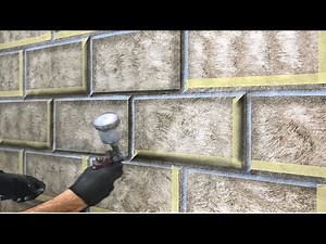 Pro Technique for Realistic 3D Stone Wall | Faux Stone Effect with Glaze & Auto Paint