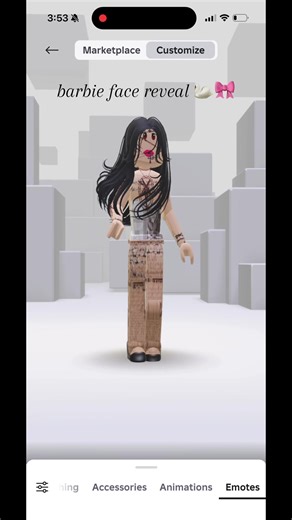 Barbie Face Reveal in Roblox