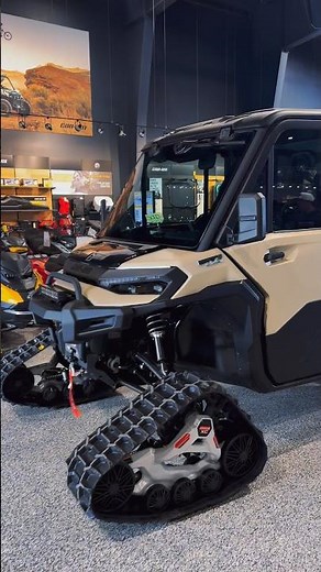The ALL NEW Can-Am Defender Max Limited with snow tracks is the perfect setup #brp #canam #snowtrack