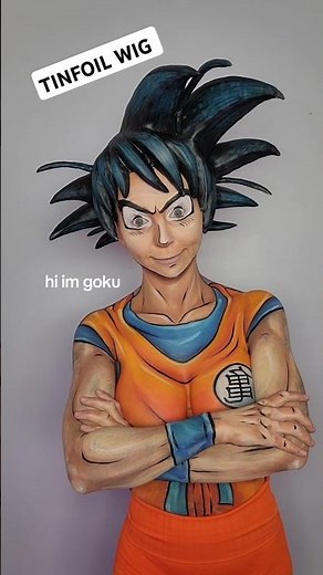 Goku wig cosplay progression