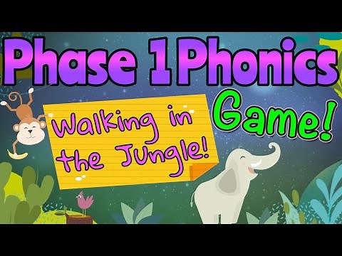 PHASE 1 PHONICS LISTENING GAME | WALKING IN THE JUNGLE | Initial Sounds #phase1phonics