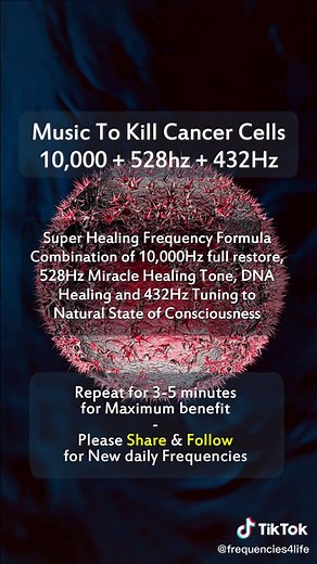 Healing Frequencies for Cancer Cells | 10,000Hz 528Hz 432Hz