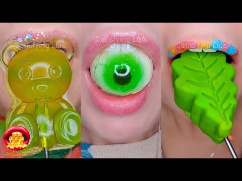 Satisfying ASMR Eating 💚GREEN FOOD💚Compilation Mukbang 먹방