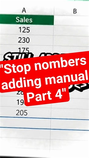 Don’t Add Manually ❌ Use SUM ✅ #excelhacks #excelshorts #exceltricks #shortfeed