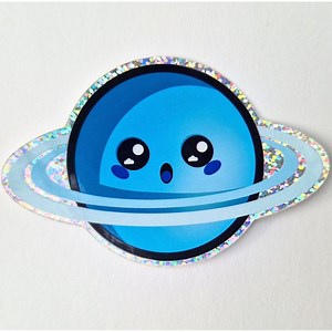 Cute Glitter Die Cut Planet Sticker. Sticker | Glitter | Scrapbook | Planet | Kawaii - Etsy UK