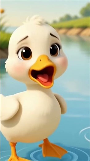 Baby White Duck Calling “Mumma Mumma” | Cute Duck Animation for Kids