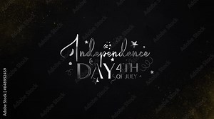 Independence Day, Happy Independence Day, Happy Freedom Day 2024, 4th July Happy Independence Day Text Animation, Fourth of July, Washington Fourth of July Text Video
