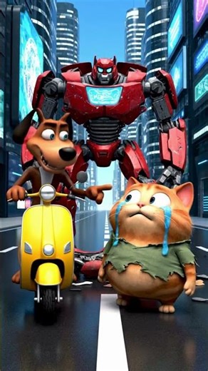 Shocking! The poor kitten has the Transformer !#shorts #cat #ai #story #kitten #autobots