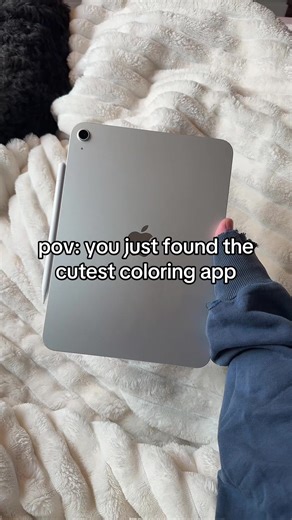 cute free coloring app for iPad 💕 how to color on iPad for free! #ipad #adultcoloringbook #ipadgames #ipadcoloring #fyp