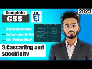 CSS Tutorial for Beginners | CSS Specificity & Cascade | CSS Full Course
