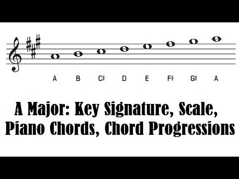 The Key of A Major - A Major Scale, Key Signature, Piano Chords and Common Chord Progressions