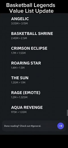 Basketball Legends Value List Update 1/1/26