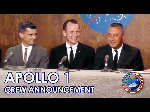 Apollo 1 Crew Announcement - Complete, two camera edit - March 1966