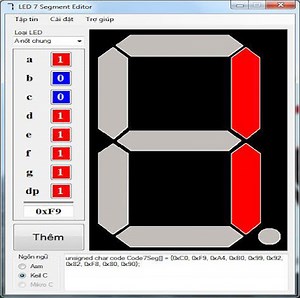 Phần mềm tạo mã led 7 thanh