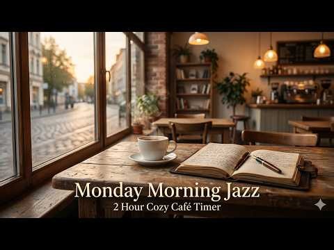 Monday Morning Jazz — Cozy Café Music to Start Your Week | 2 Hour Timer