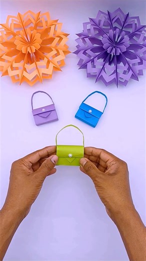 Easy Origami Bag Tutorial 🔥🛍️ #shorts