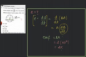 A circular ring of radius 1 \mathrm{m} is placed in a time vary... | Filo