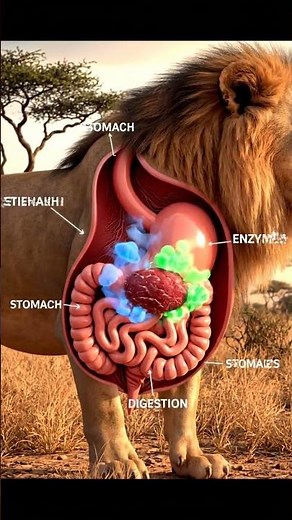 “Lion Digestion 🦁 | The Hidden Journey of Food Inside a Lion’s Body (3D Animal Anatomy Animation)”
