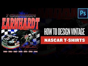 How To Design 90s Vintage NASCAR Style T-Shirts (Full PHOTOSHOP Tutorial)