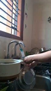 Clean UTENSILS using rotating nozzle water saving it's interesting try this🩵