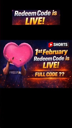 Free Fire Today's redeem code 1 Feb2026❤#freefireredeemcodetoday #redeecode #redeecodefreefire